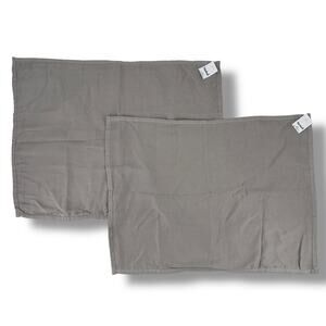 Restoration Hardware Washed Cotton Gauze Pillow Sham Gray Standard Size Set X2